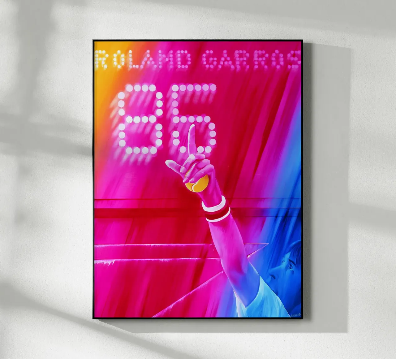Jacques Monory Roland Garros 85 Pop Art Synthwave Poster plexiglass da postaprinta