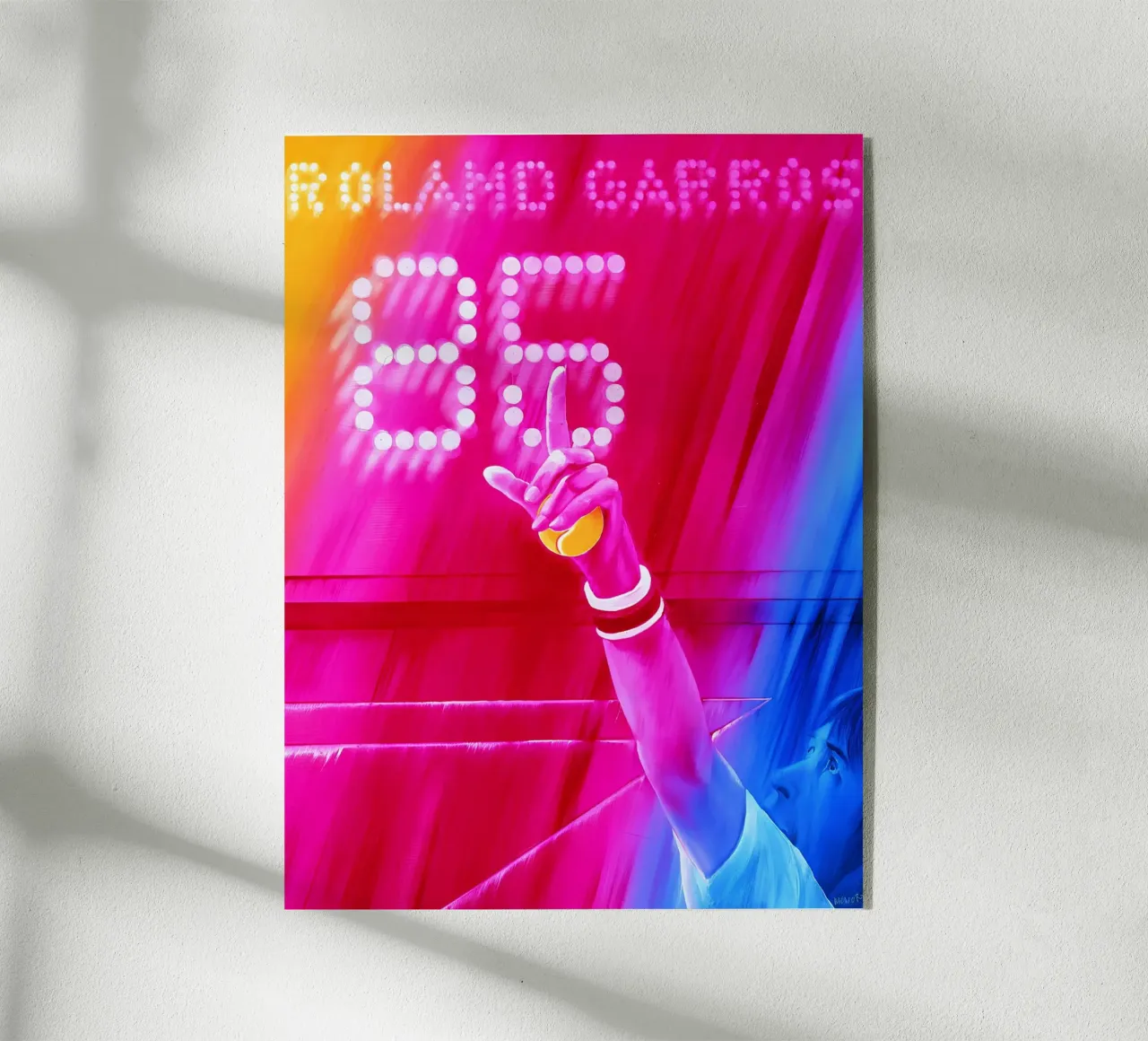 Jacques Monory Roland Garros 85 Pop Art Synthwave Poster plexiglass da postaprinta