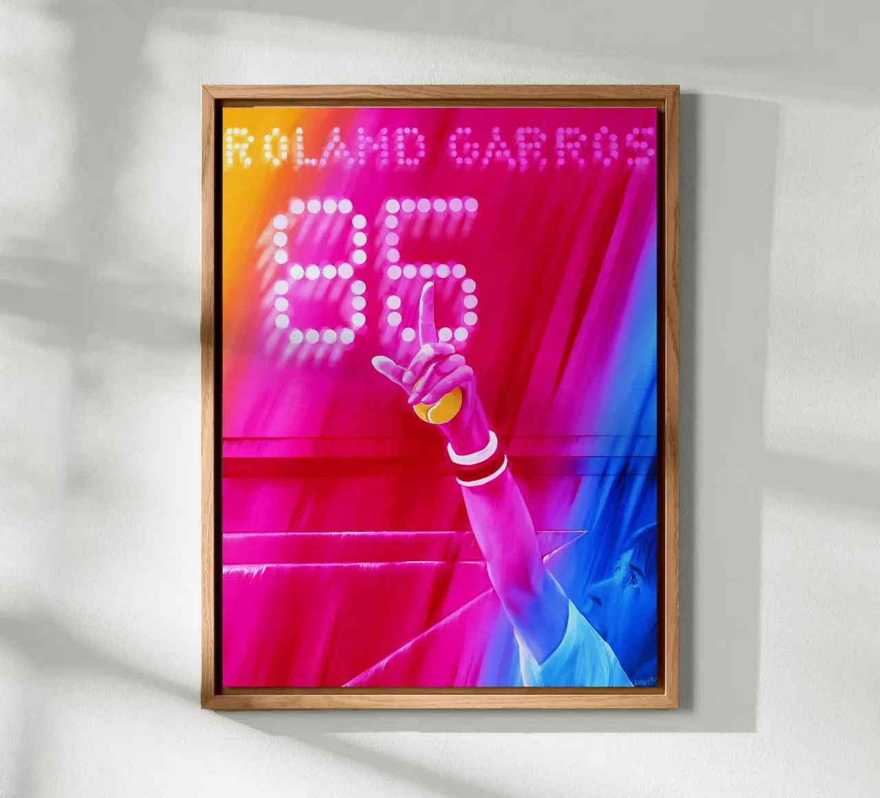 Jacques Monory Roland Garros 85 Pop Art Synthwave Poster alluminio dibond da postaprinta