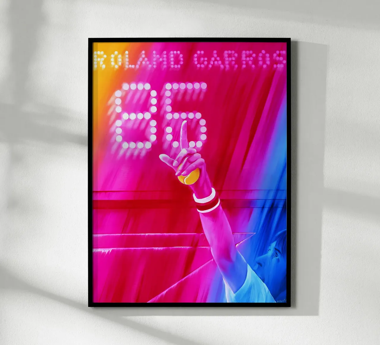 Jacques Monory Roland Garros 85 Pop Art Synthwave Poster carta hahnemühle da postaprinta