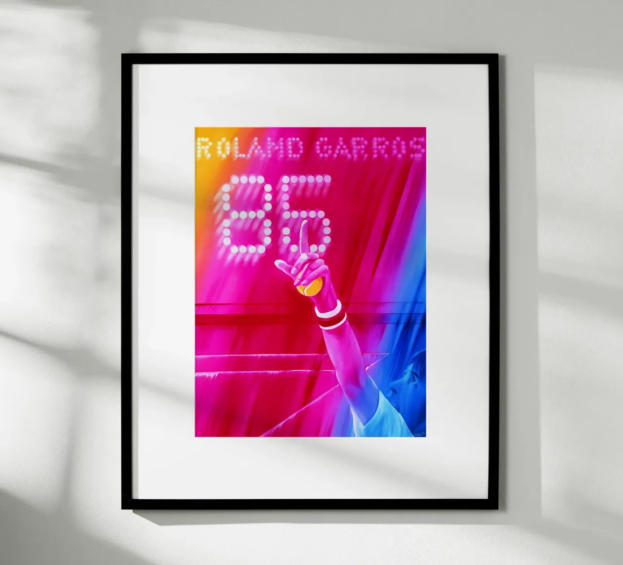Jacques Monory Roland Garros 85 Pop Art Synthwave Poster carta hahnemühle da postaprinta