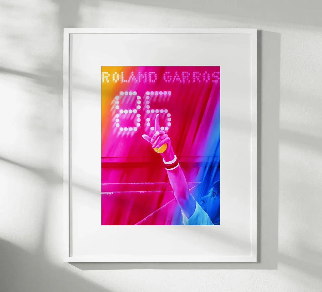 Jacques Monory Roland Garros 85 Pop Art Synthwave Poster carta hahnemühle da postaprinta