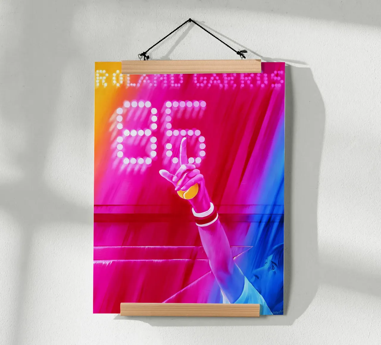 Jacques Monory Roland Garros 85 Pop Art Synthwave Poster carta hahnemühle da postaprinta