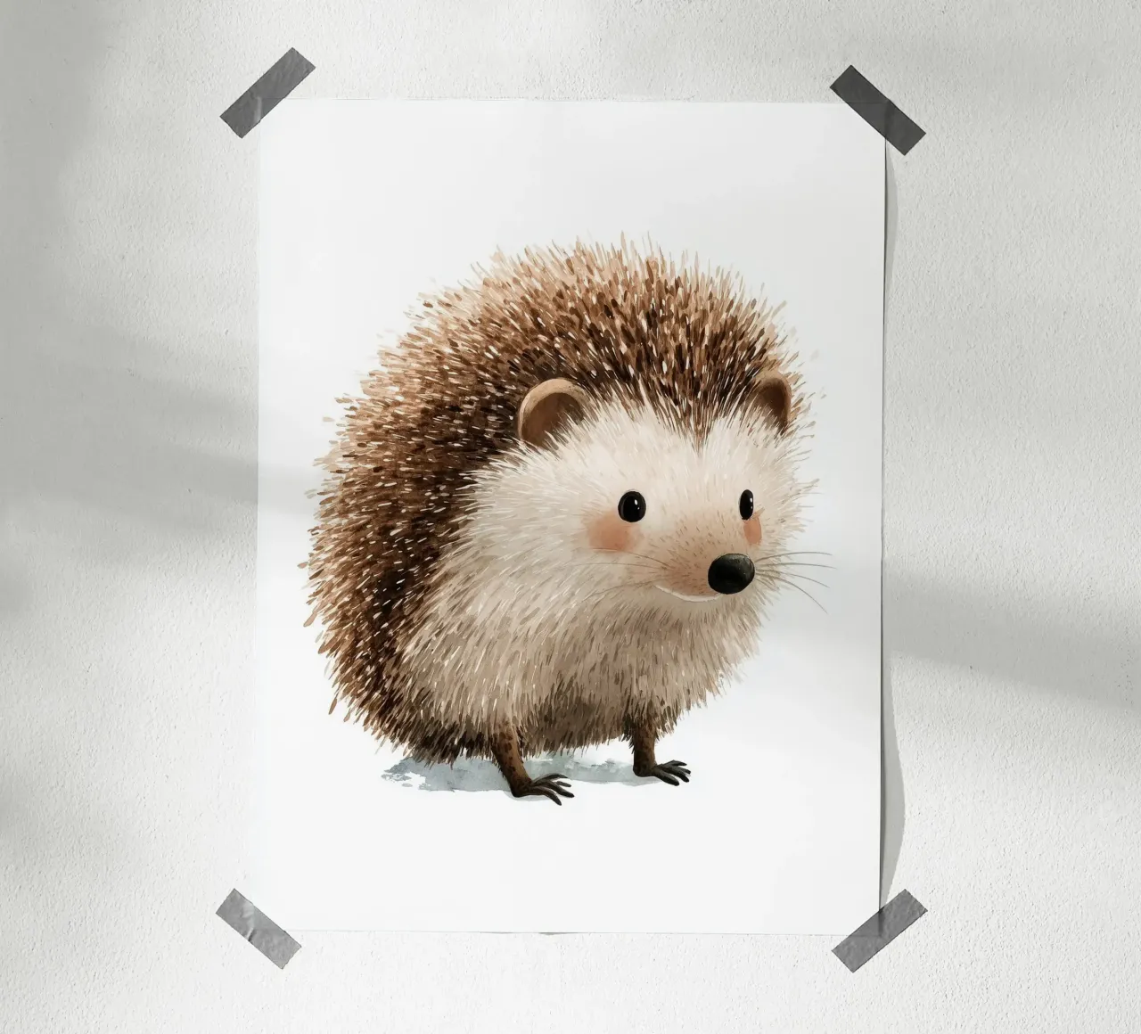 Poster di un simpatico riccio carta hahnemühle da Kid’s Dream