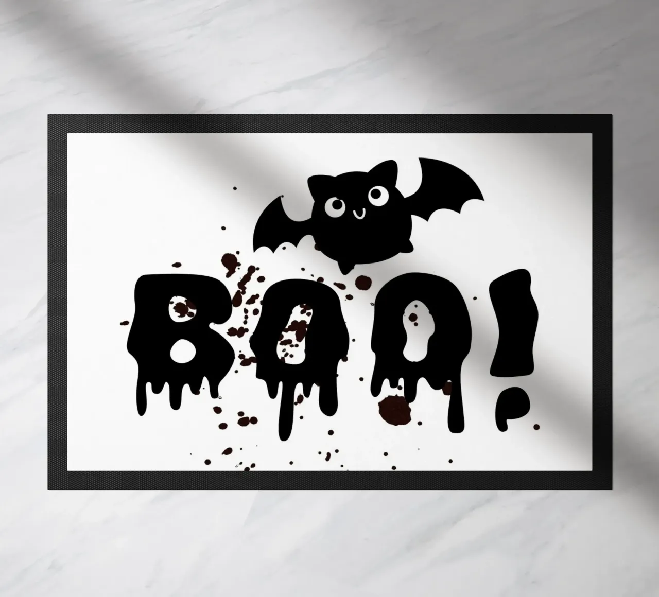 BOO! with field mouse doormat by ArtDesign by KBK