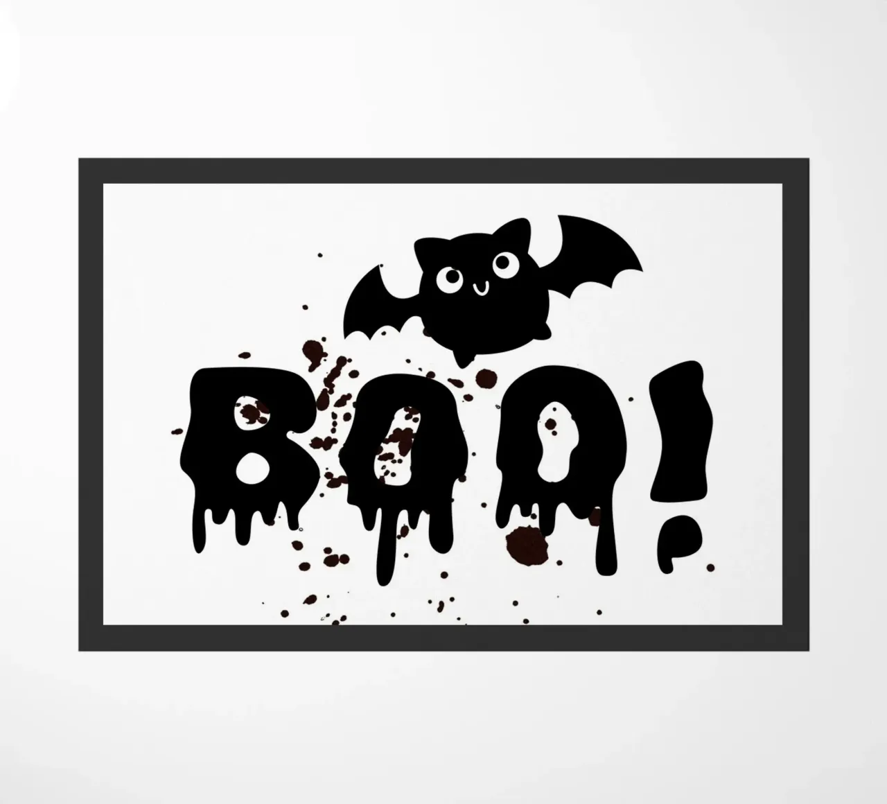 BOO! with field mouse doormat by ArtDesign by KBK
