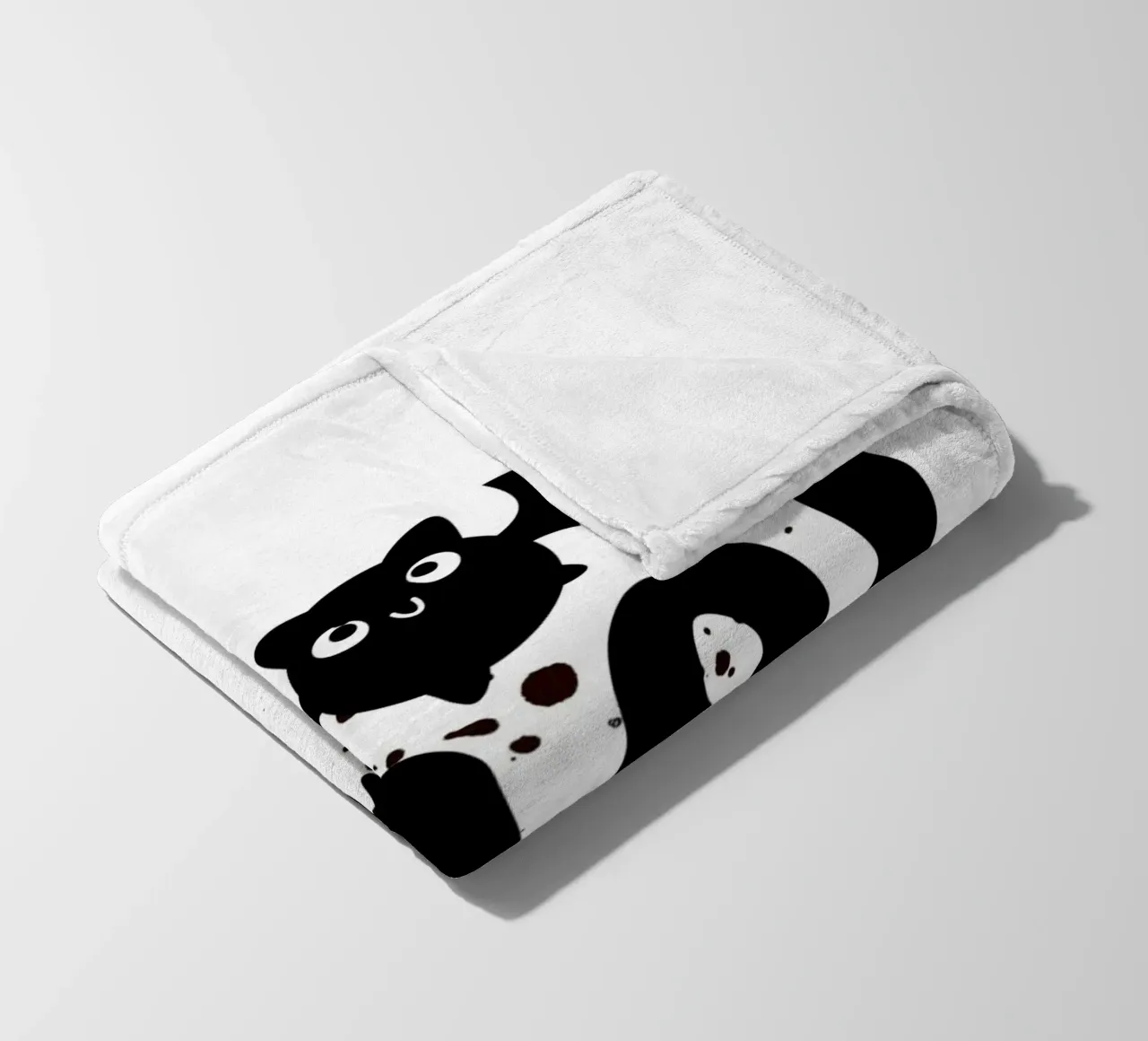 BOO! with field mouse fleece blanket by ArtDesign by KBK
