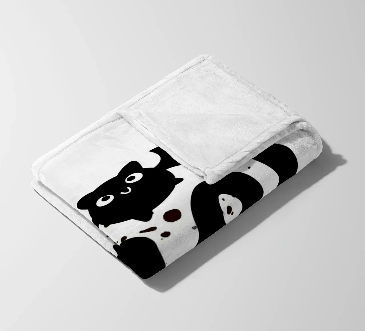BOO! with field mouse fleece blanket by ArtDesign by KBK