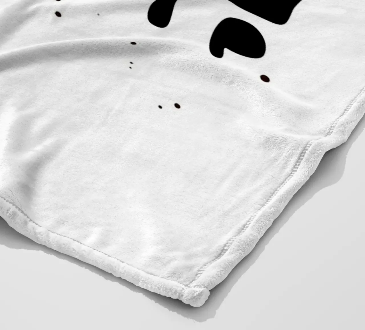BOO! with field mouse fleece blanket by ArtDesign by KBK