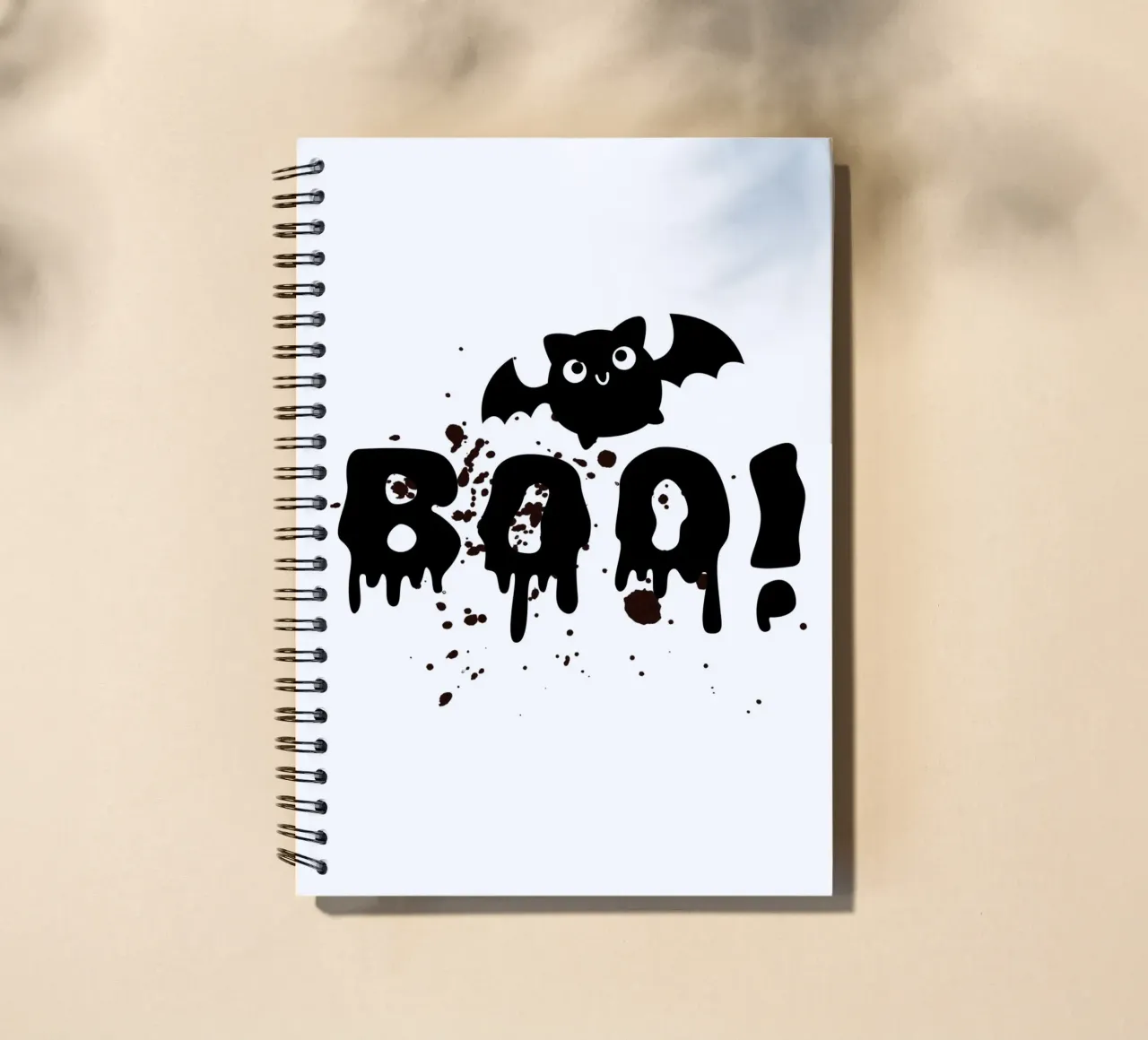 BOO! with field mouse spiral notebook by ArtDesign by KBK