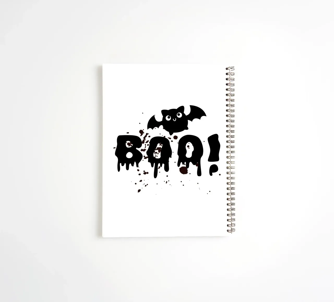 BOO! with field mouse spiral notebook by ArtDesign by KBK
