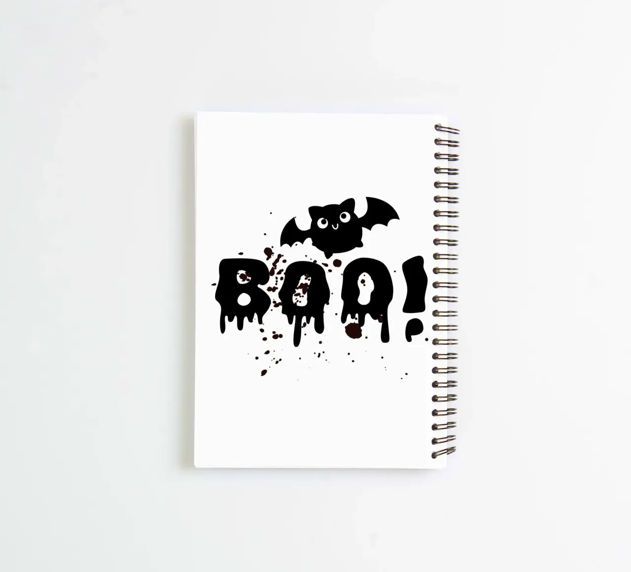 BOO! with field mouse spiral notebook by ArtDesign by KBK