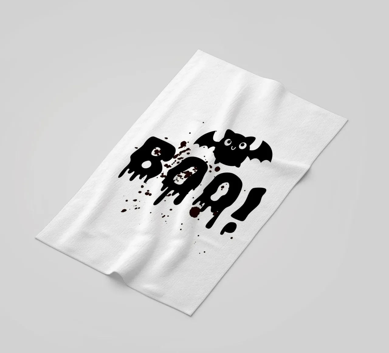 BOO! with field mouse beach towel by ArtDesign by KBK