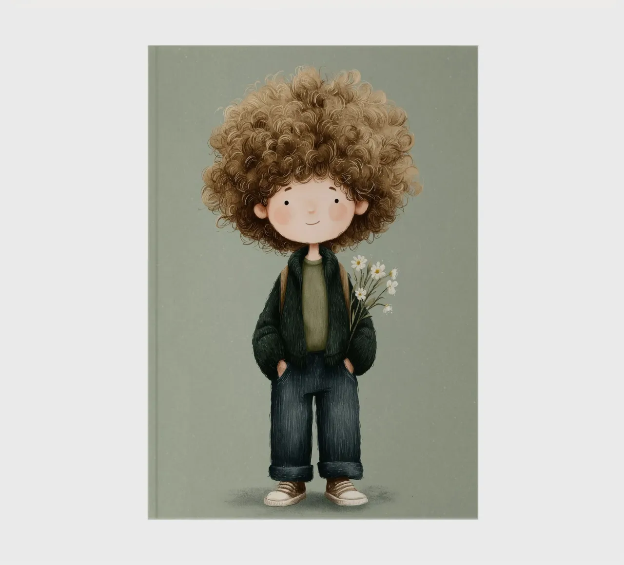 Poster per la cameretta di un ragazzo con i capelli ricci diario da Kid’s Dream