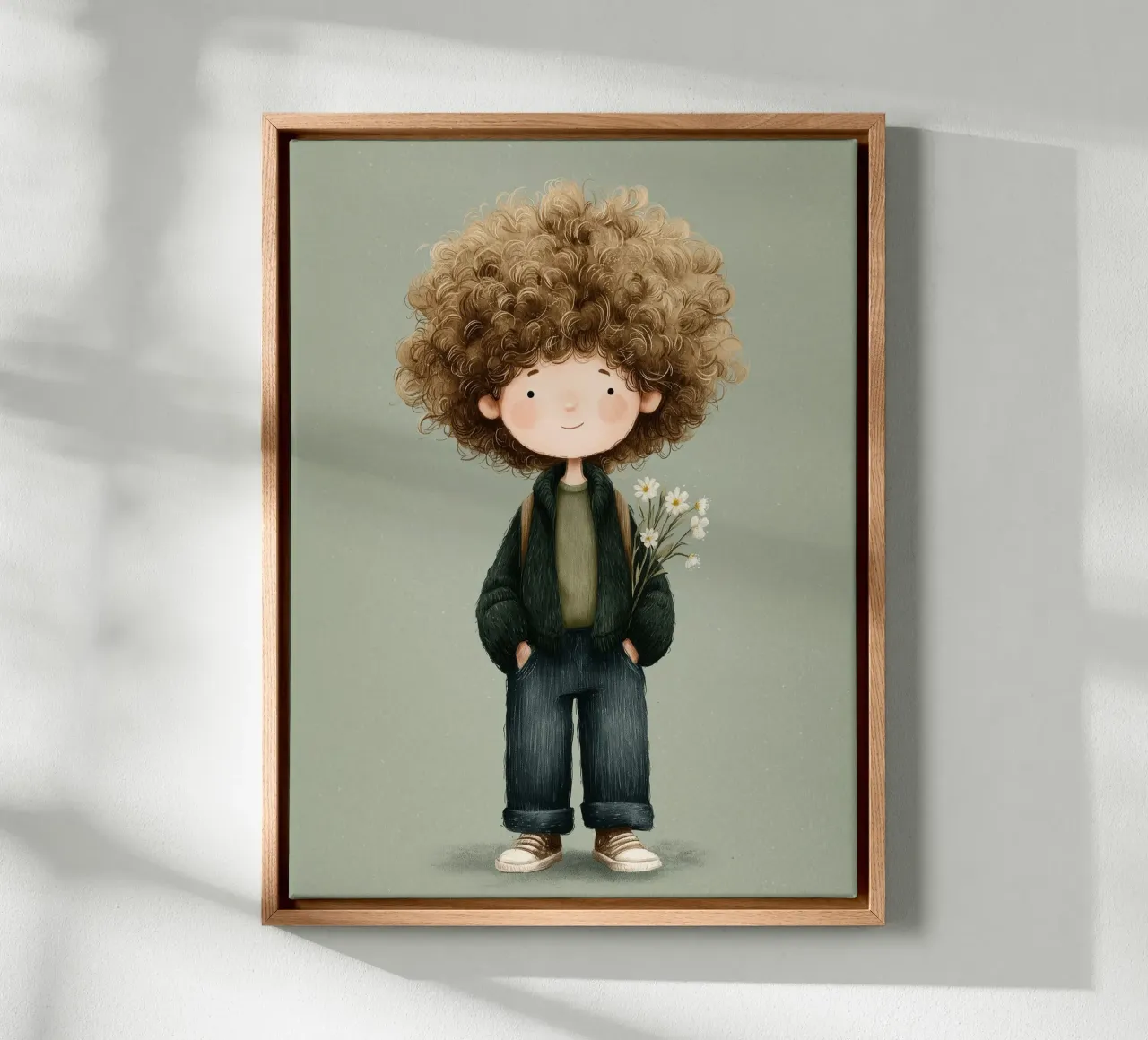 Poster per la cameretta di un ragazzo con i capelli ricci tela da Kid’s Dream