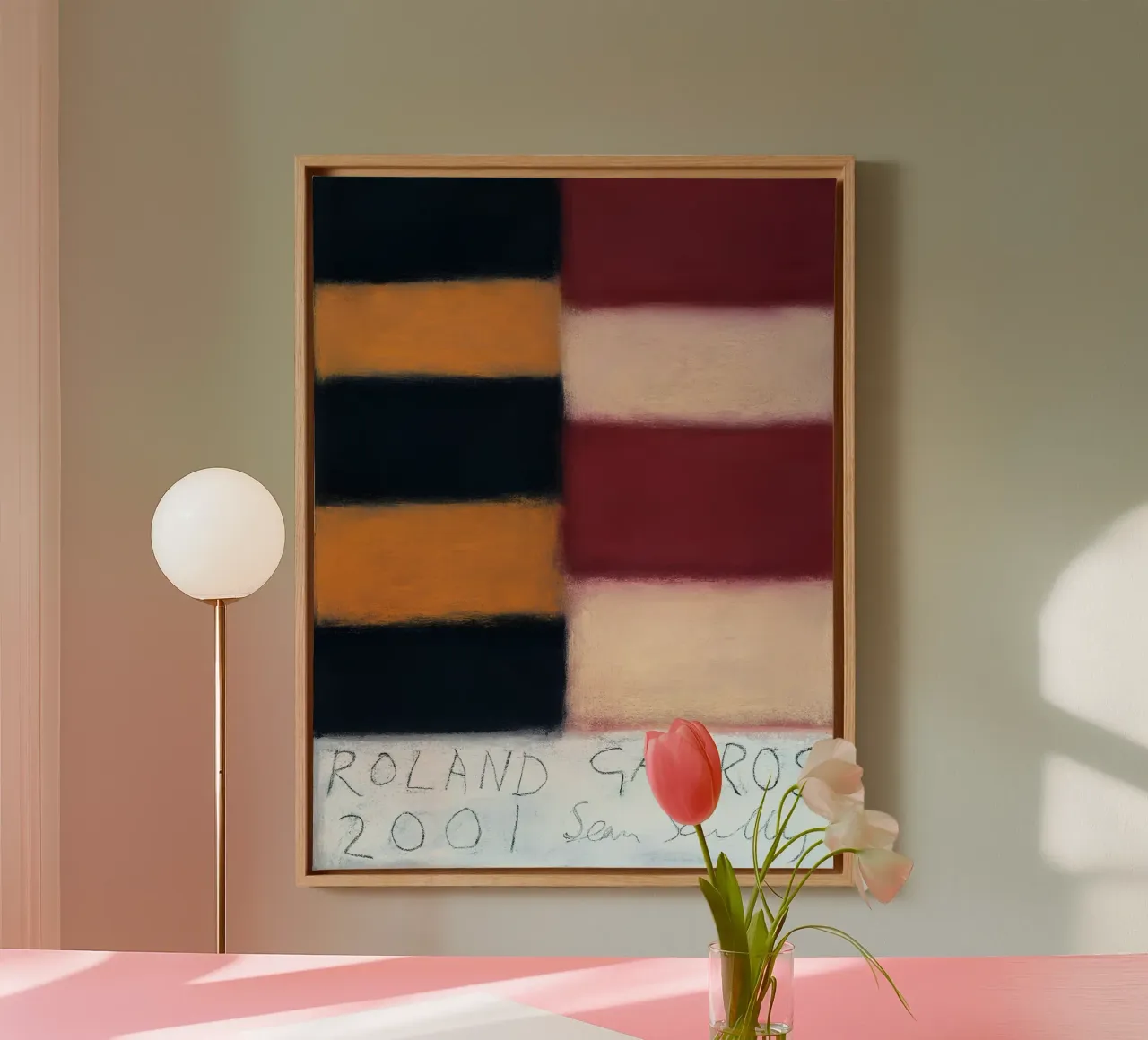 Sean Scully Roland Garros 2001 Minimalist Color Field Art canvas by postaprinta