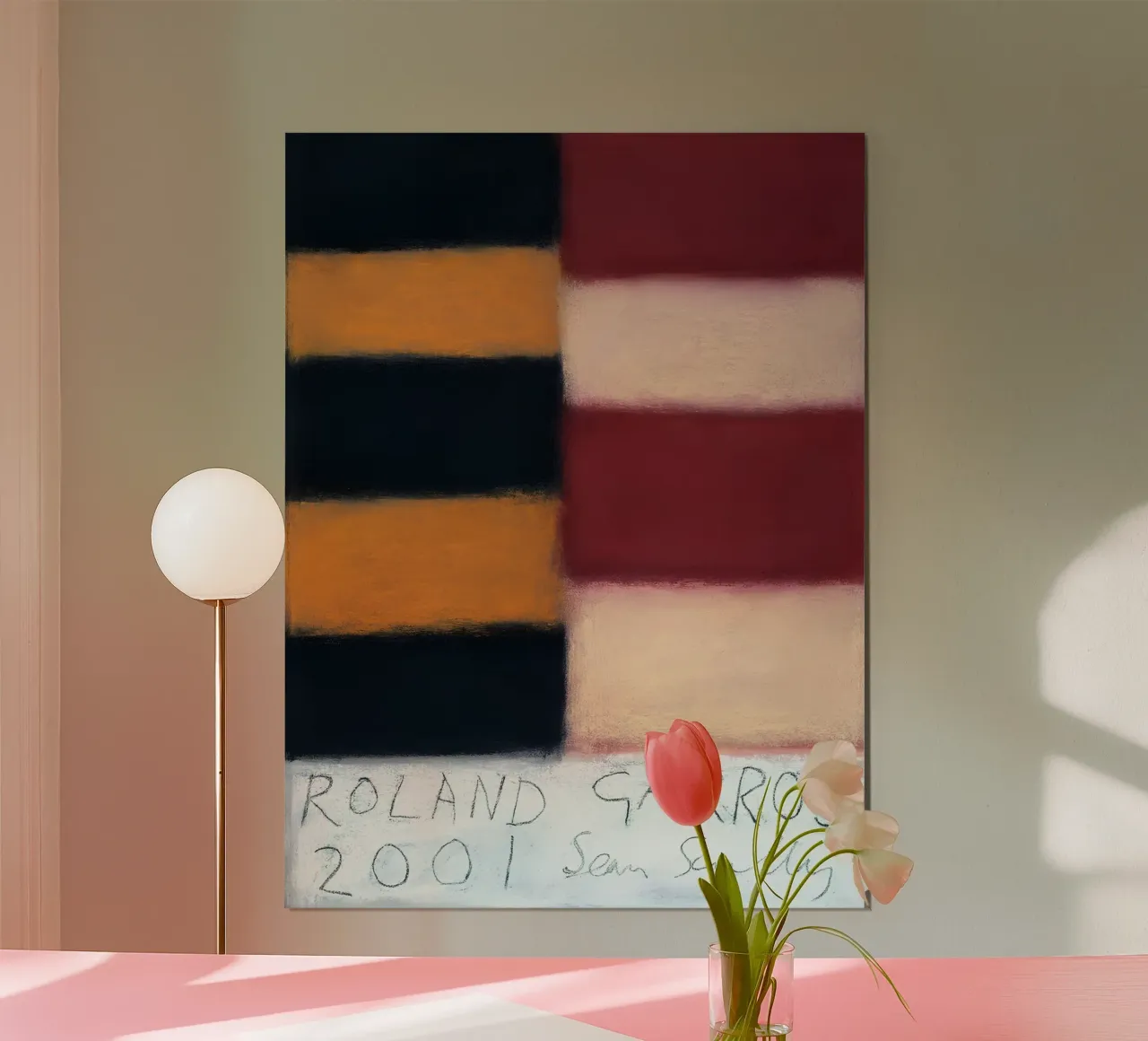 Sean Scully Roland Garros 2001 Minimalist Color Field Art hahnemühle de postaprinta