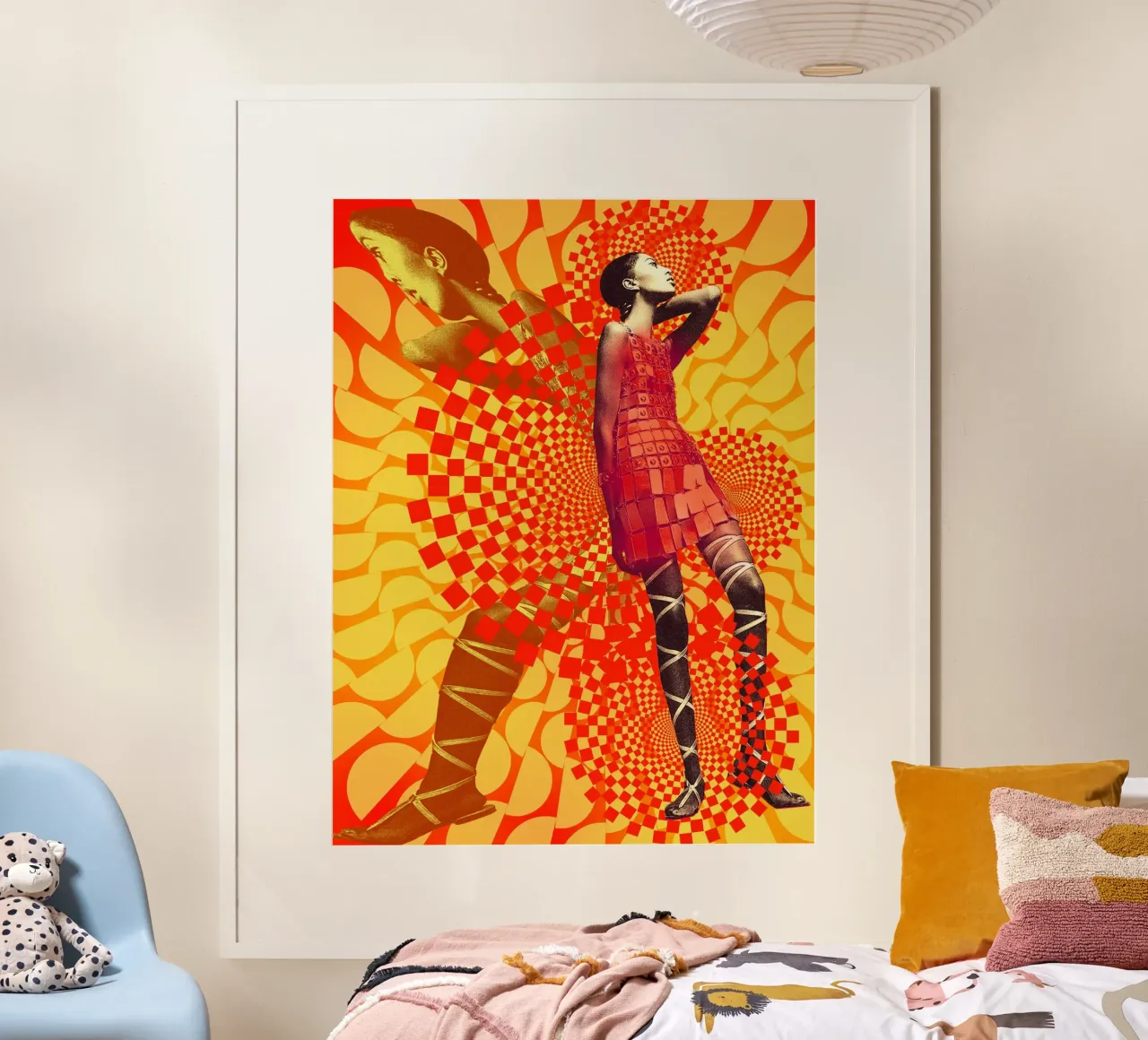 Supermodel Donyale Luna 2 poster con telaio in legno da DesmondBates