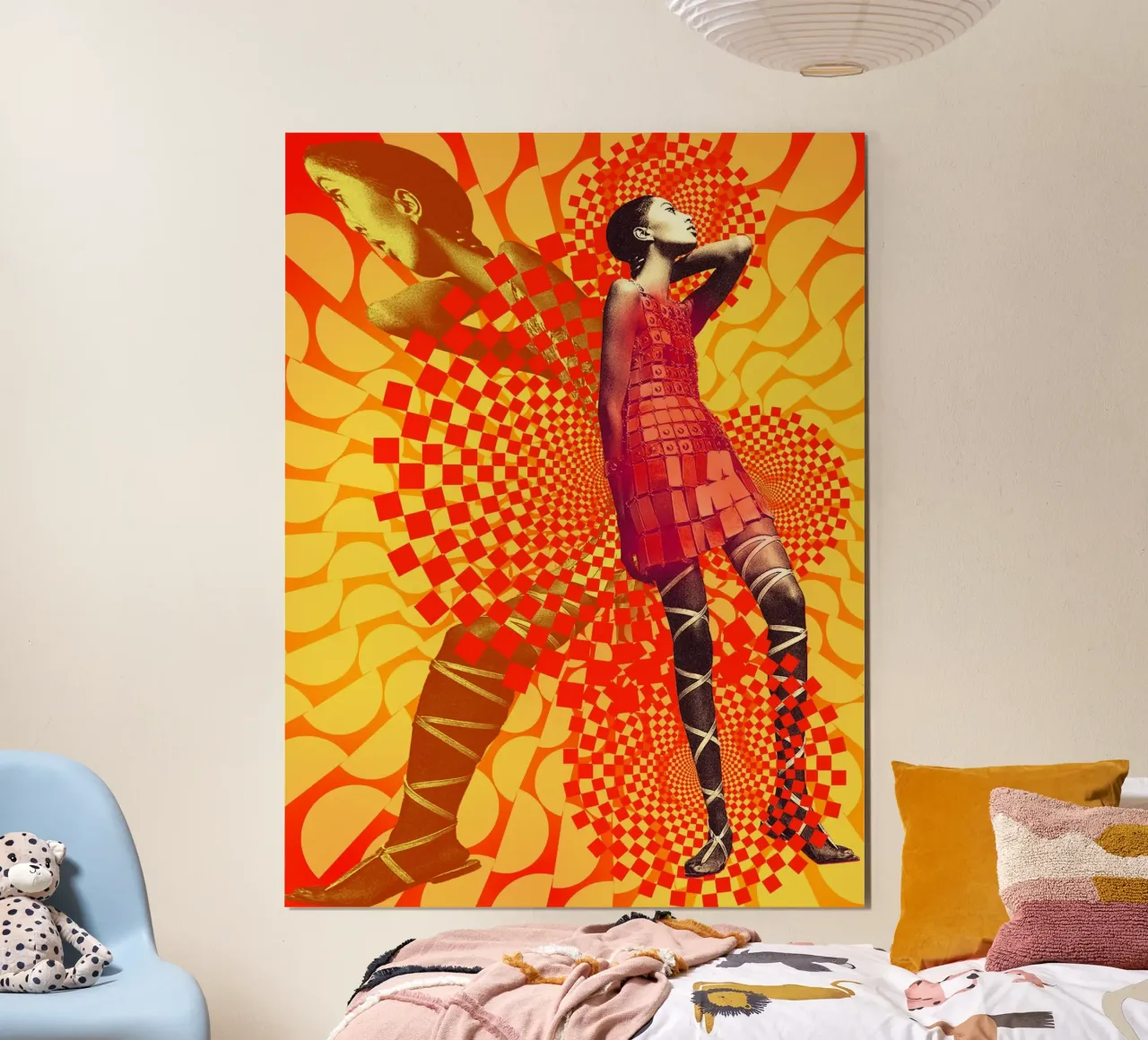 Supermodel Donyale Luna 2 poster con telaio in legno da DesmondBates