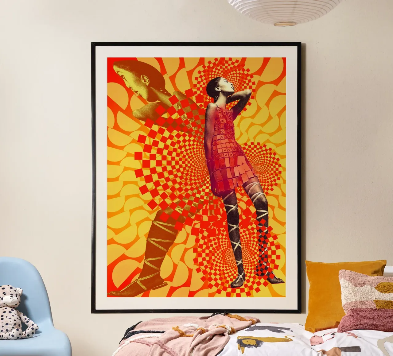 Supermodel Donyale Luna 2 poster con telaio in legno da DesmondBates