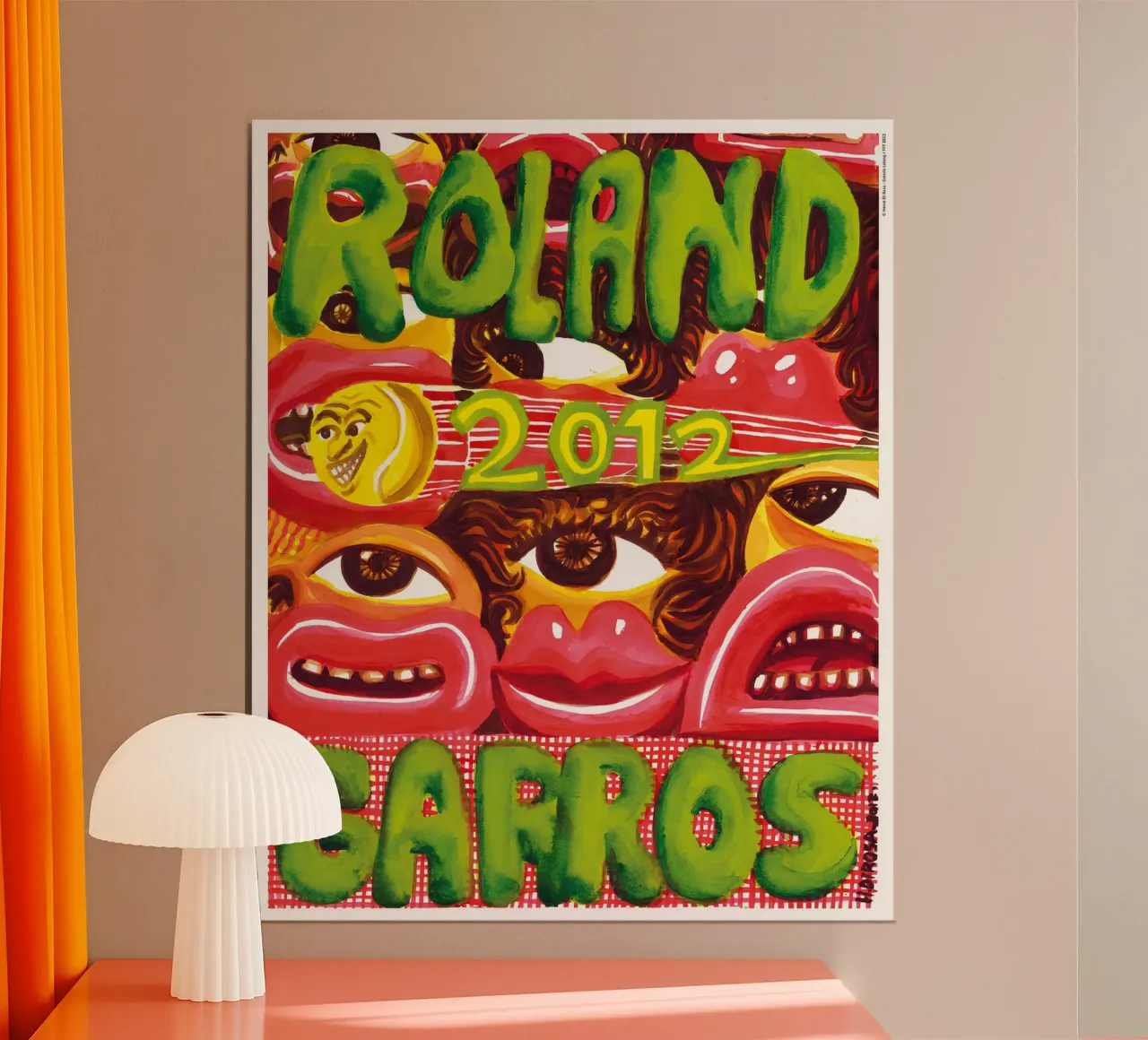 Hervé Di Rosa Roland Garros 2012 Figuration Libre Pop Poster carta hahnemühle da postaprinta