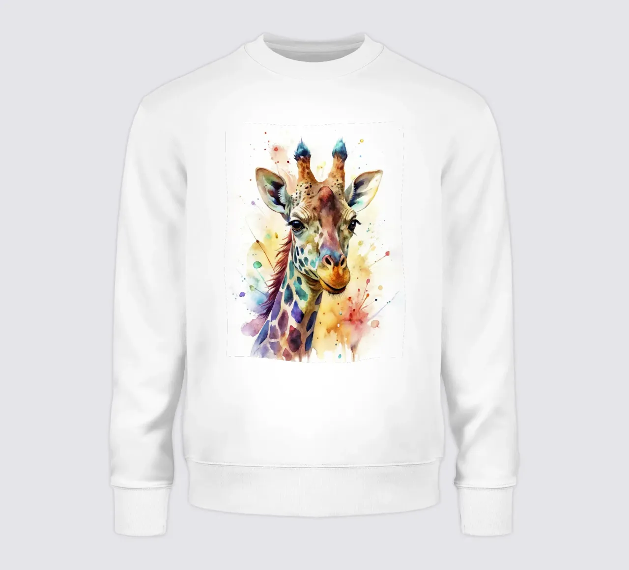 Giraffa ad acquerello felpa da 🎁 NOBELART