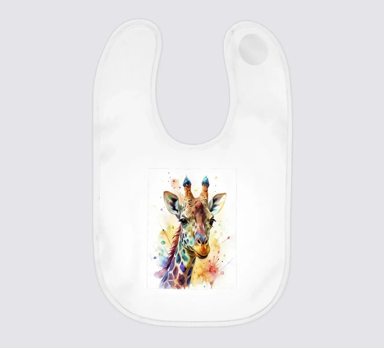 Giraffa ad acquerello bavaglino da 🎁 NOBELART