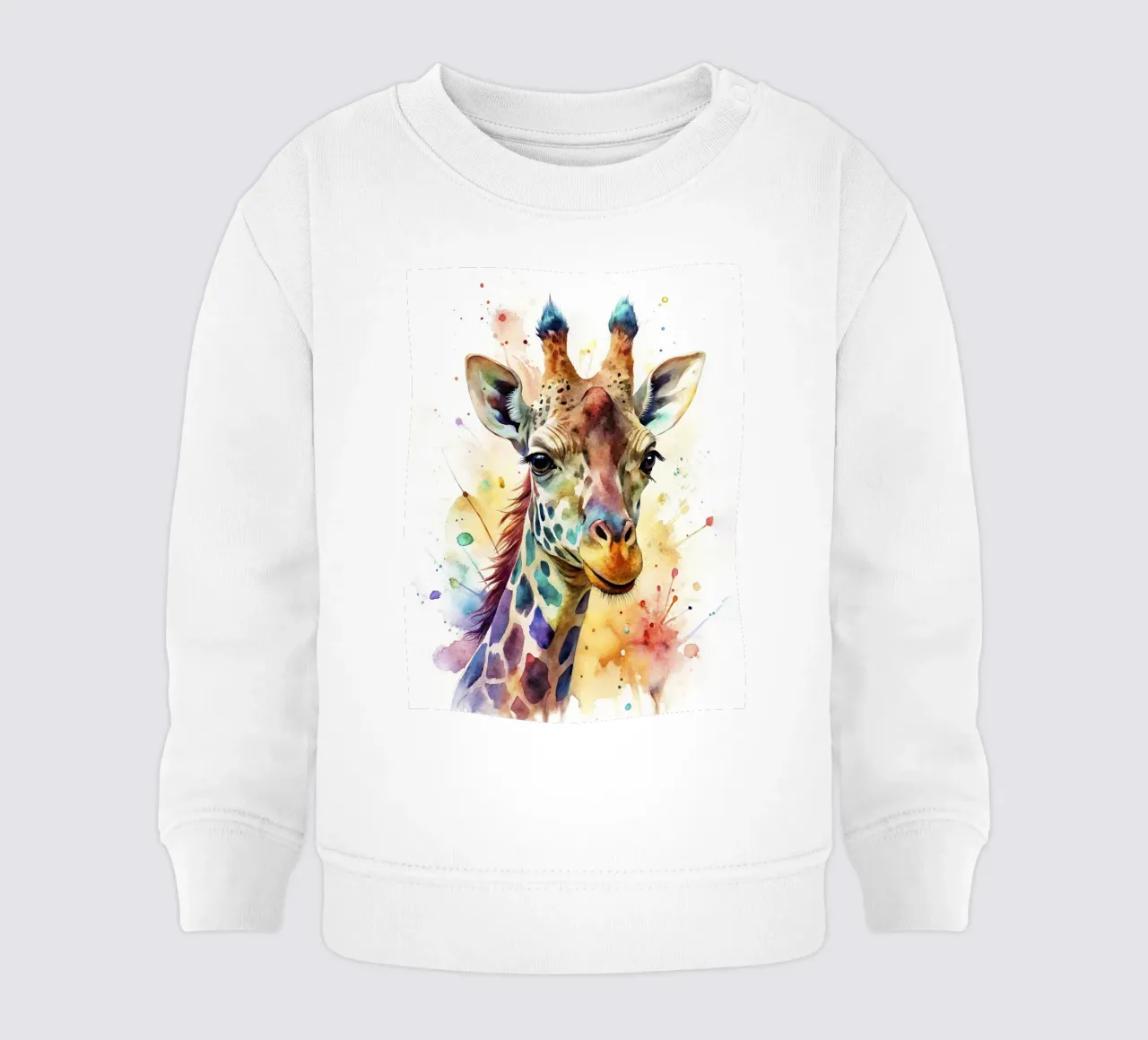 Giraffa ad acquerello felpa neonato da 🎁 NOBELART