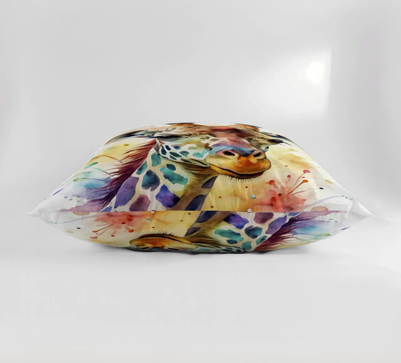 Giraffa ad acquerello cuscino da 🎁 NOBELART