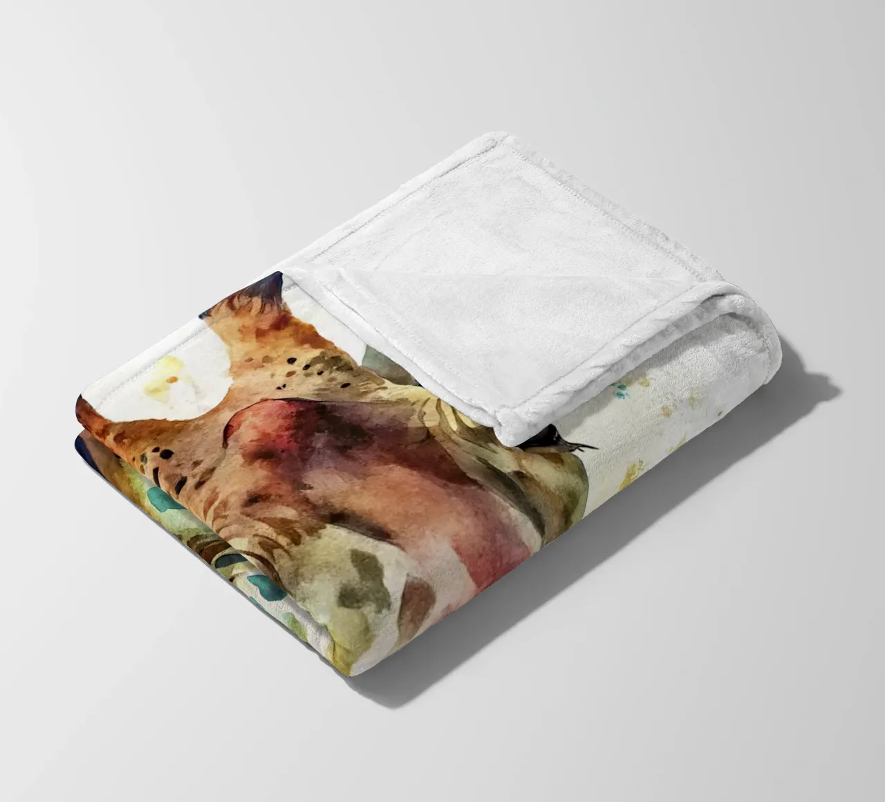 Giraffa ad acquerello coperta in pile da 🎁 NOBELART