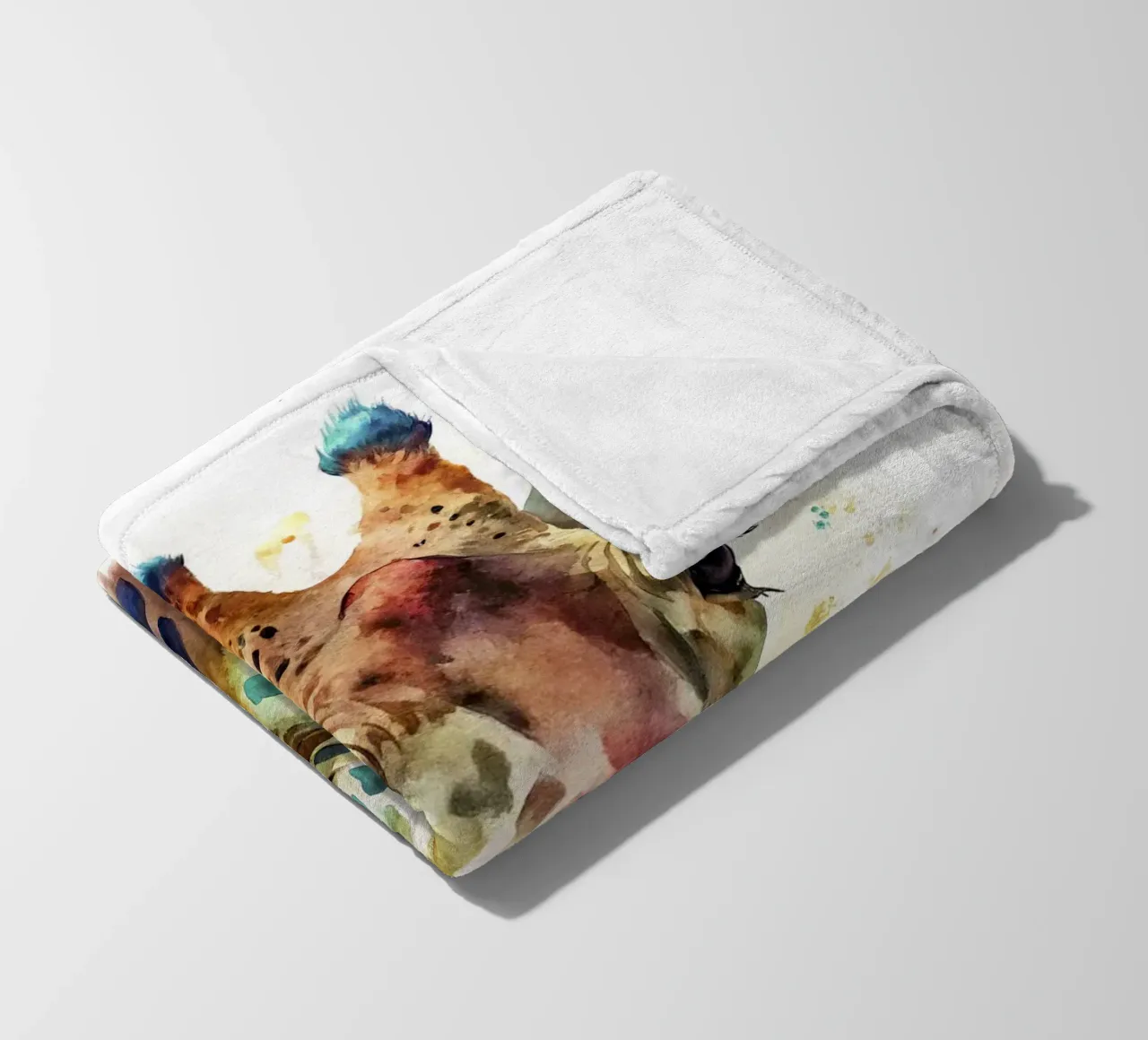 Giraffa ad acquerello coperta in pile da 🎁 NOBELART