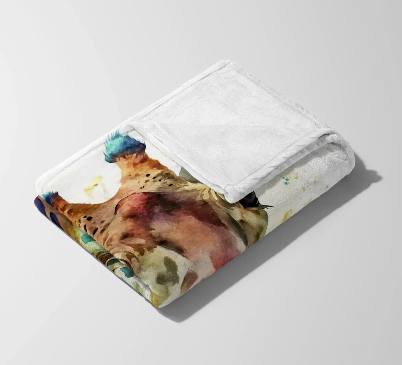 Giraffa ad acquerello coperta in pile da 🎁 NOBELART