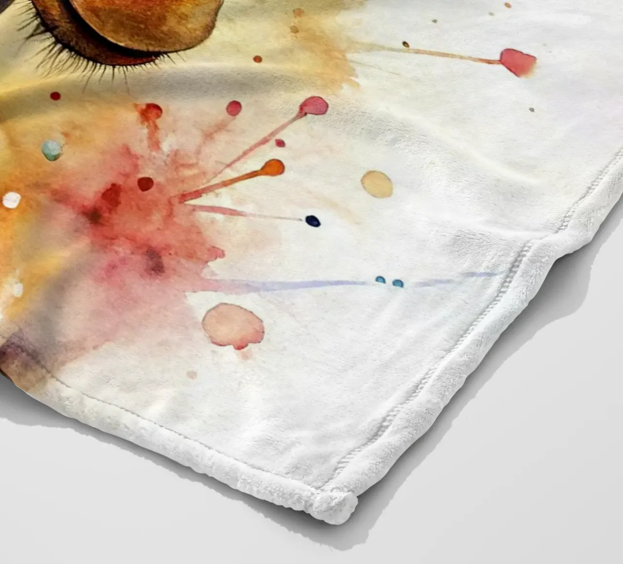 Giraffa ad acquerello coperta in pile da 🎁 NOBELART