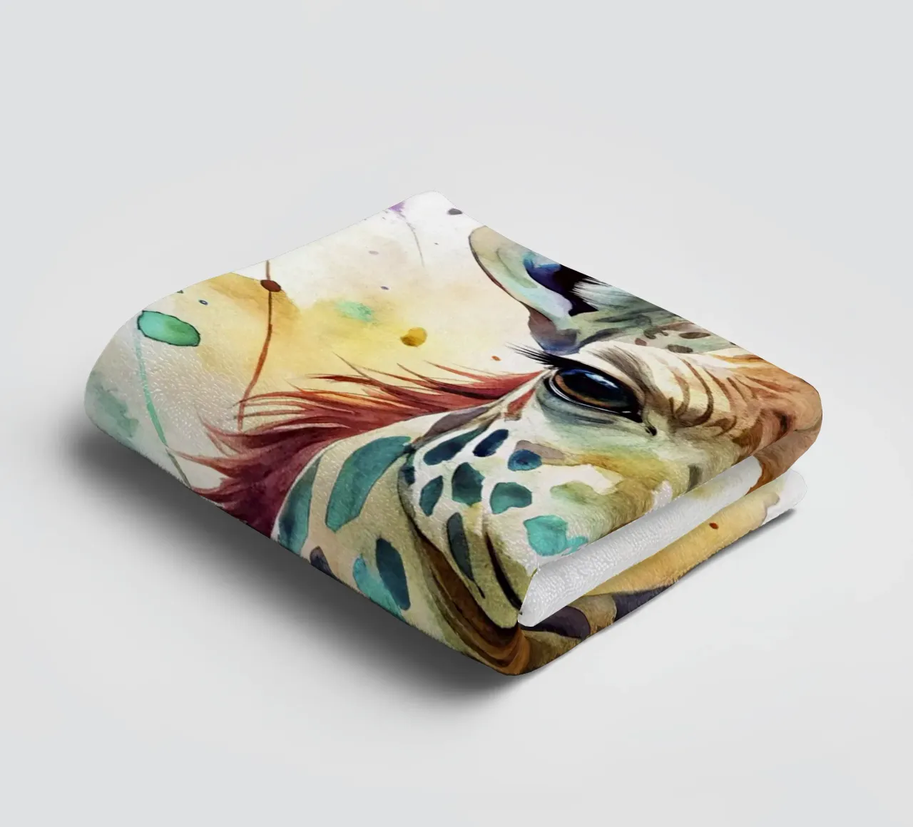 Giraffa ad acquerello asciugamano da bagno da 🎁 NOBELART