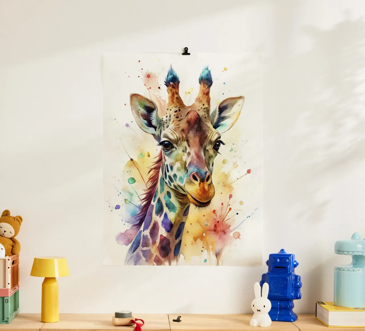 Giraffa ad acquerello carta hahnemühle da 🎁 NOBELART