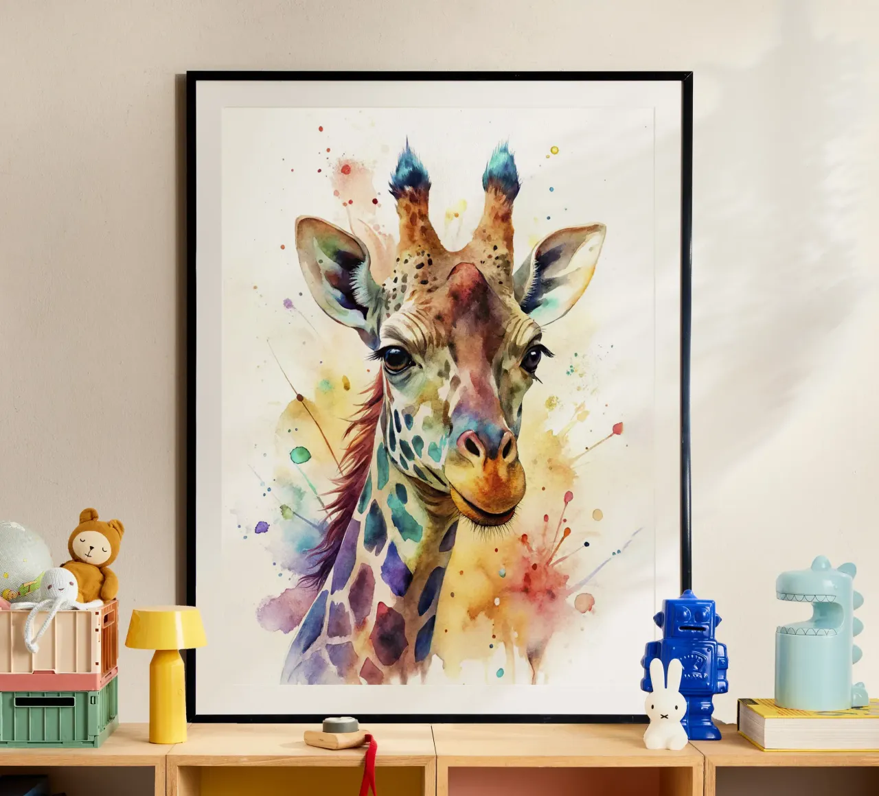 Giraffa ad acquerello carta hahnemühle da 🎁 NOBELART