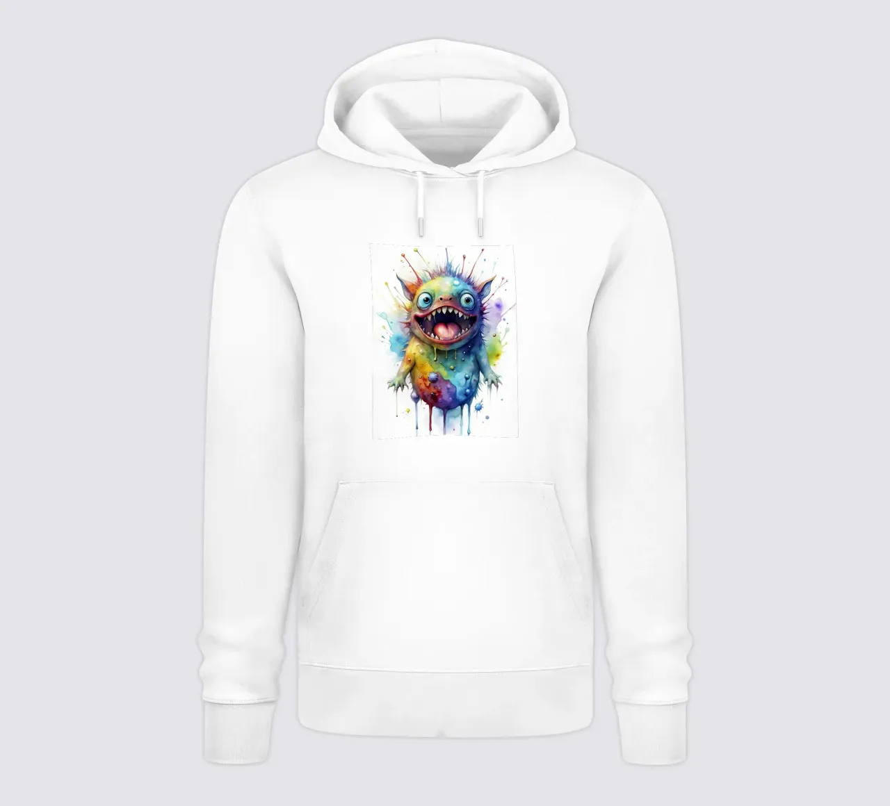 Mostro acquerellato felpa con cappuccio da 🎁 NOBELART