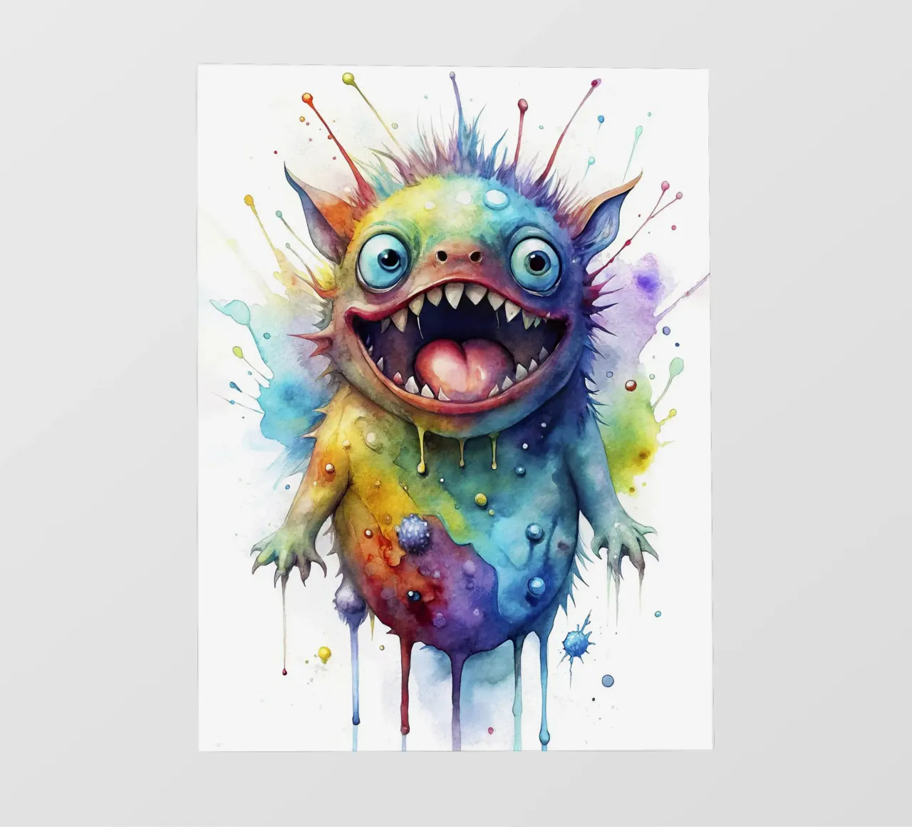 Mostro acquerellato pellicola backlit da 🎁 NOBELART