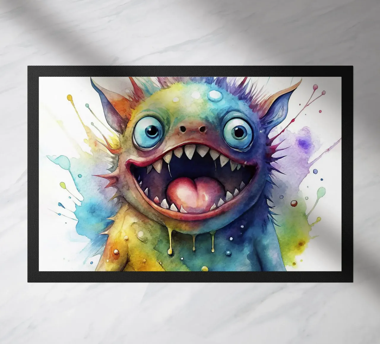 Mostro acquerellato zerbino da 🎁 NOBELART