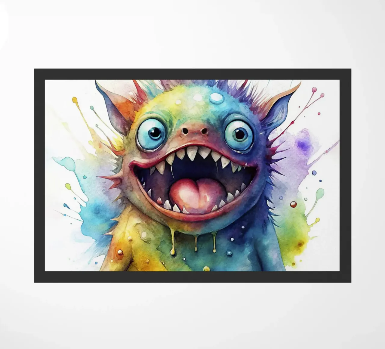 Mostro acquerellato zerbino da 🎁 NOBELART