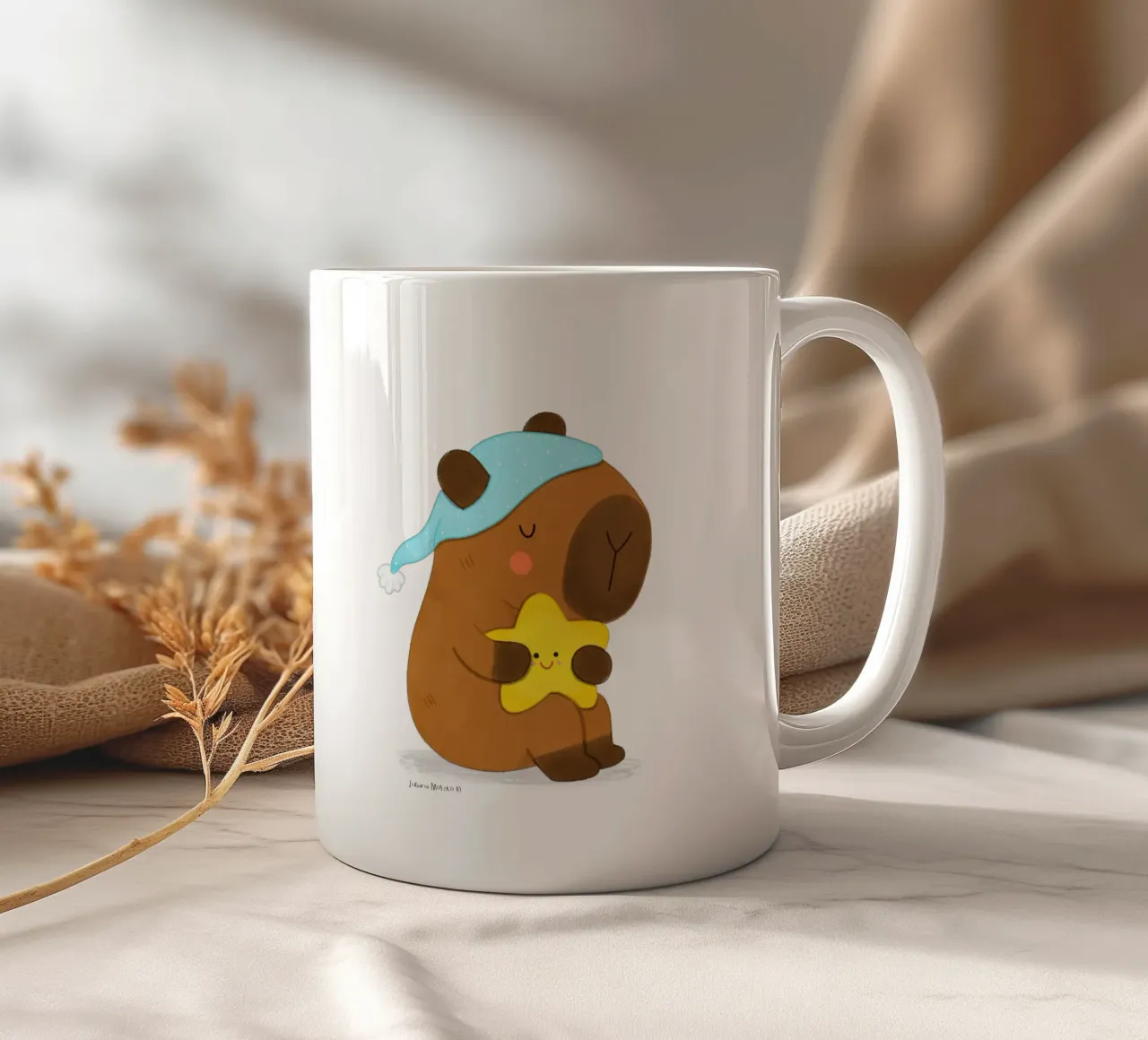 Capibara Sogni d'oro tazza in ceramica da julianamotzko