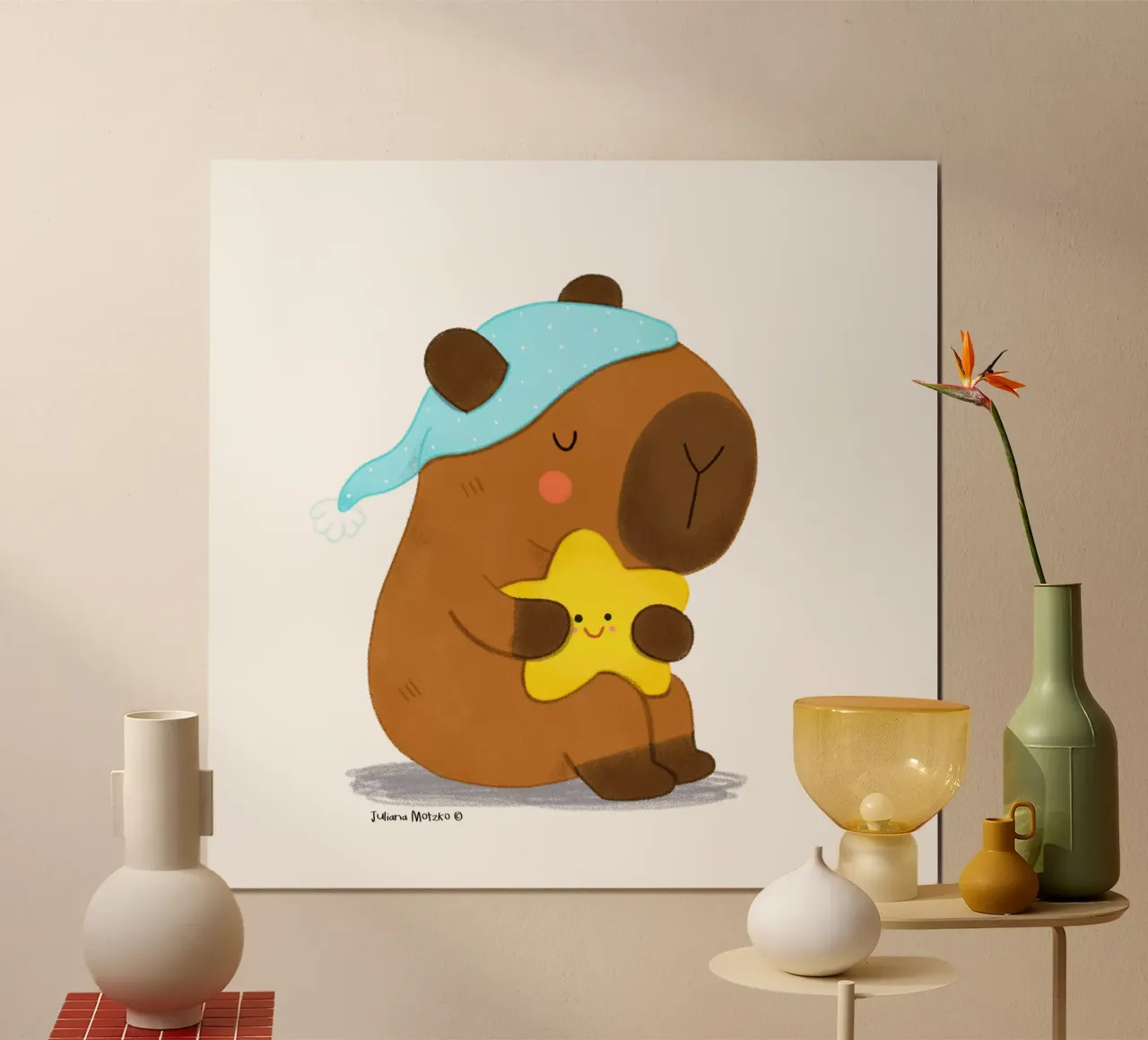 Capibara Sogni d'oro poster da julianamotzko