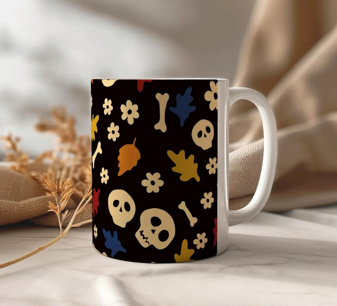Whispers of Autumn Halloween No2 tazza in ceramica da TijanaArtStudio88
