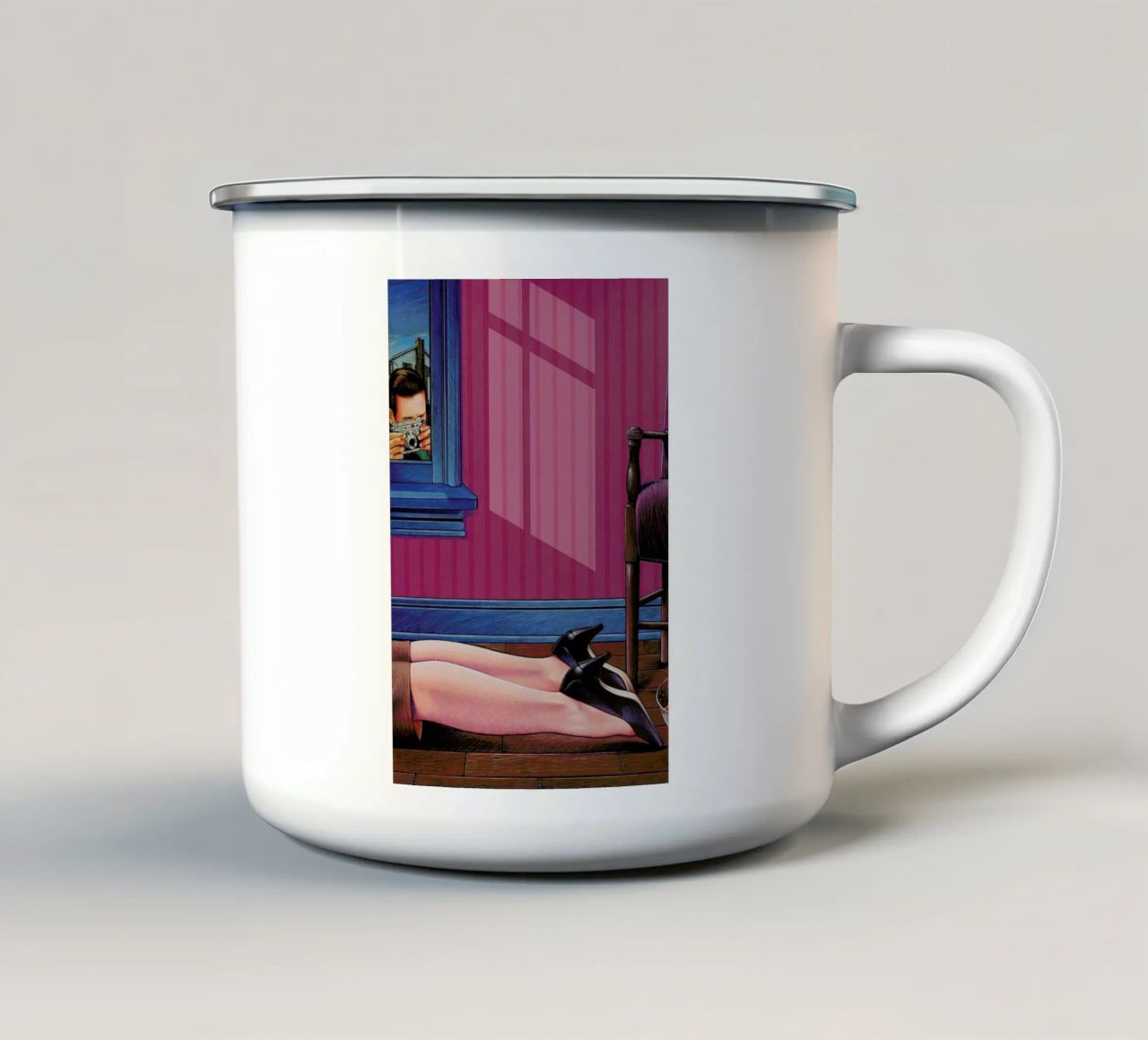 crime scene tazza in smalto da Doug Smock