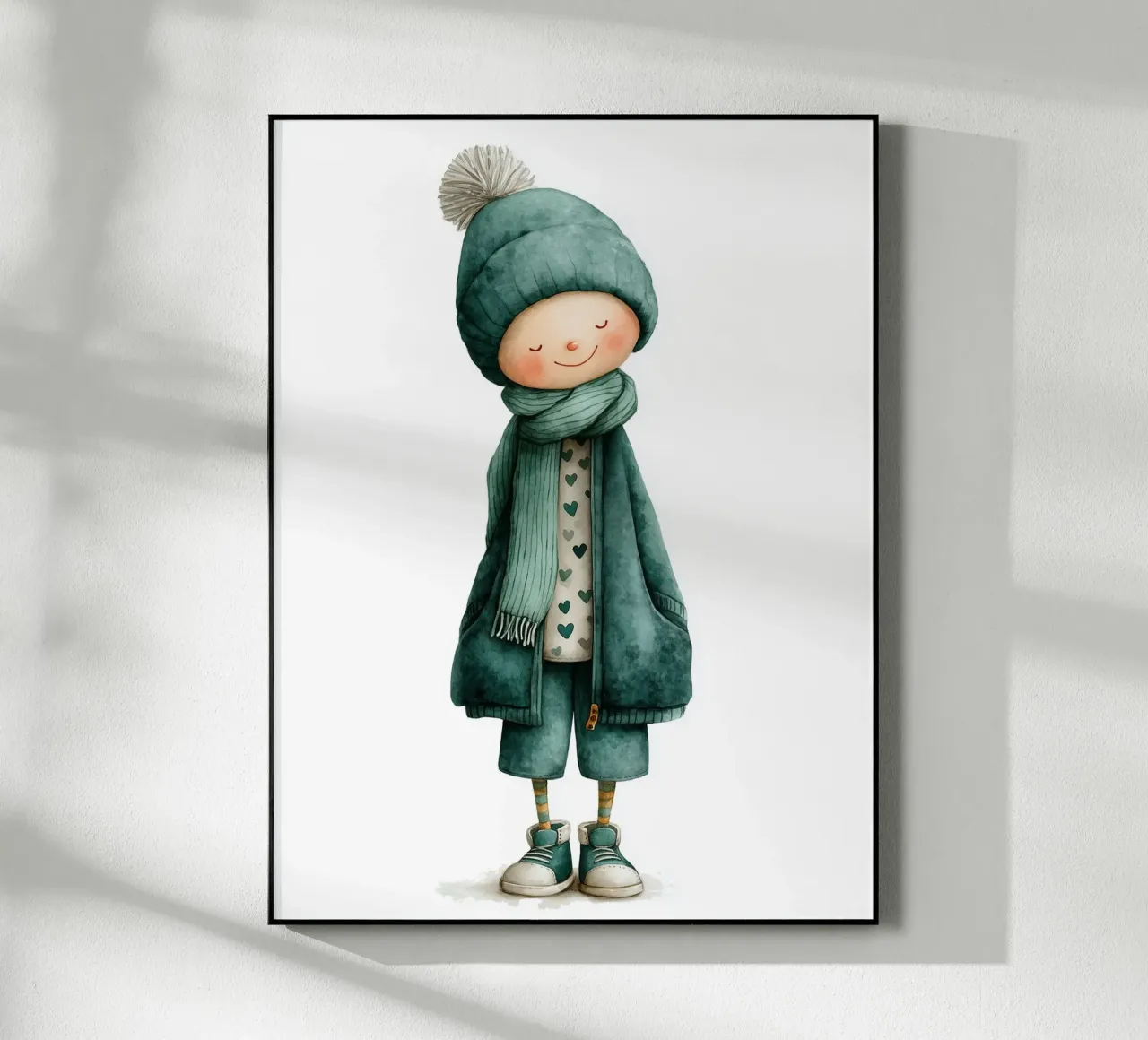 Poster per la cameretta di un ragazzo con cappello verde plexiglass da Kid’s Dream