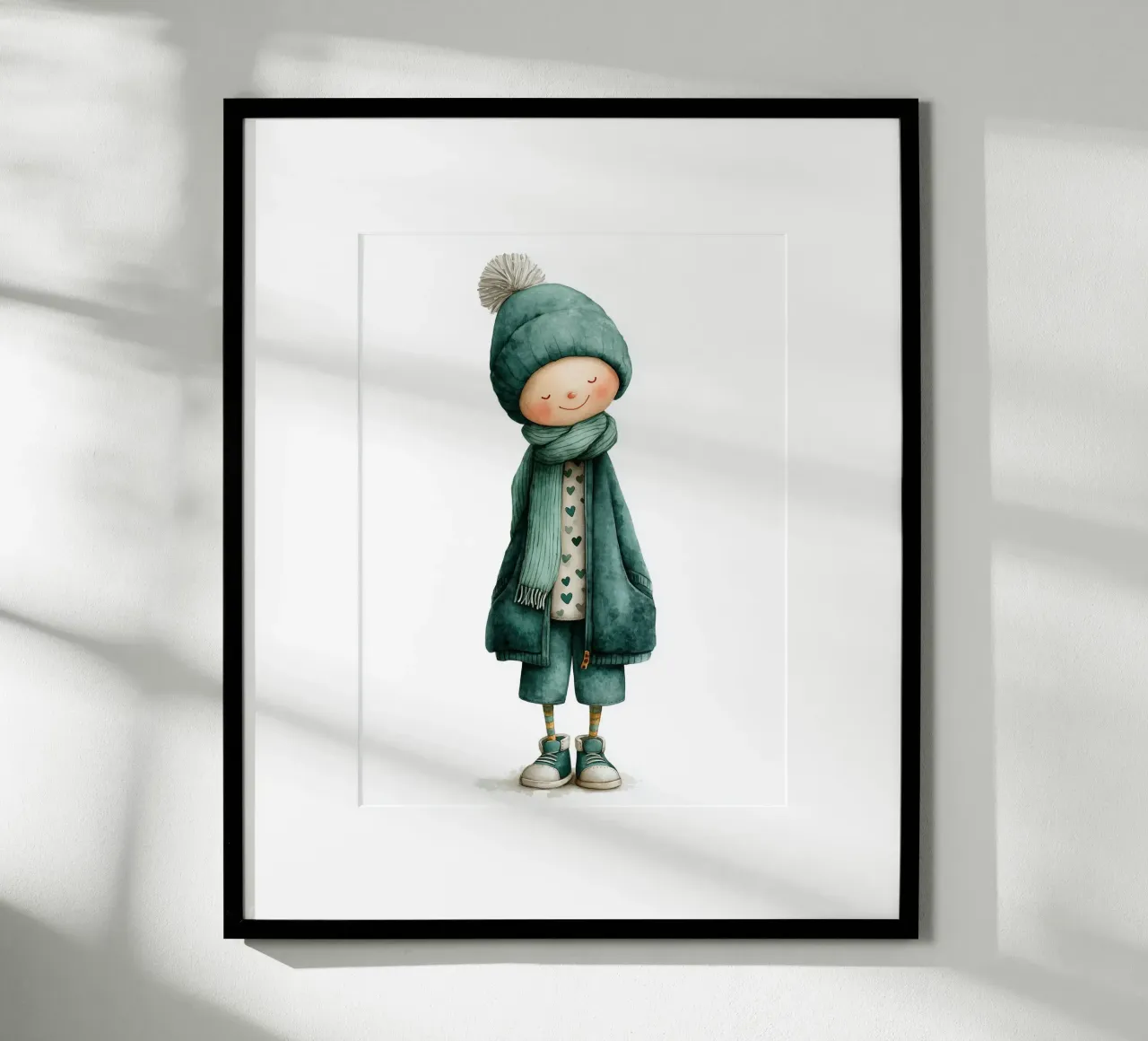 Poster per la cameretta di un ragazzo con cappello verde carta hahnemühle da Kid’s Dream