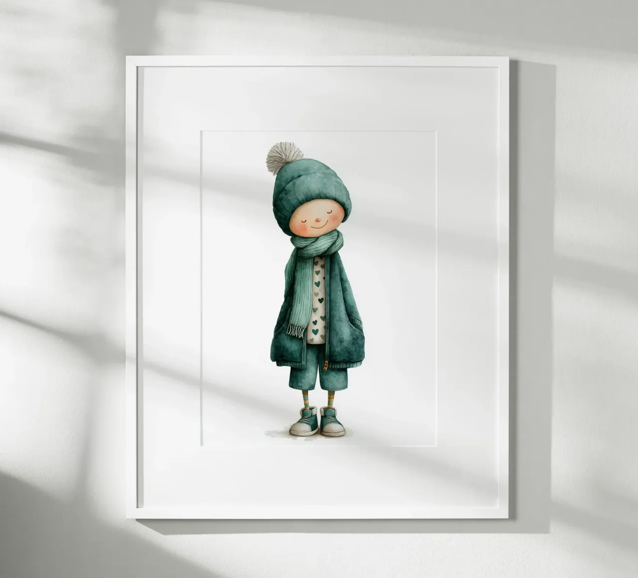 Poster per la cameretta di un ragazzo con cappello verde carta hahnemühle da Kid’s Dream