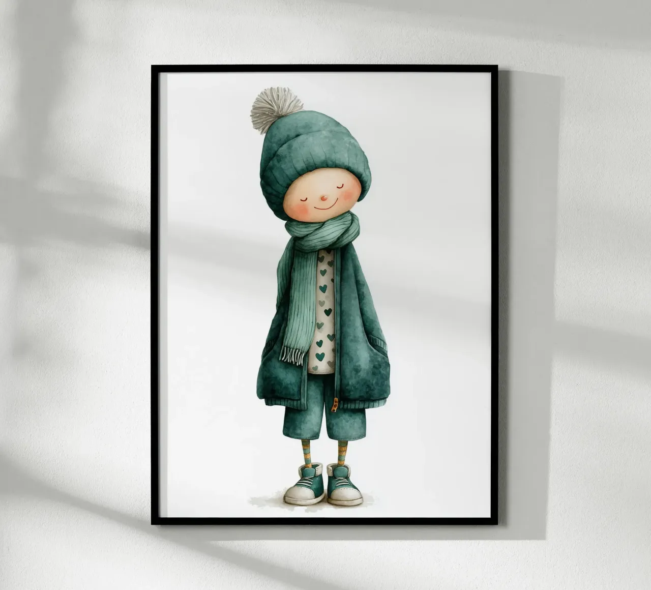 Poster per la cameretta di un ragazzo con cappello verde carta hahnemühle da Kid’s Dream