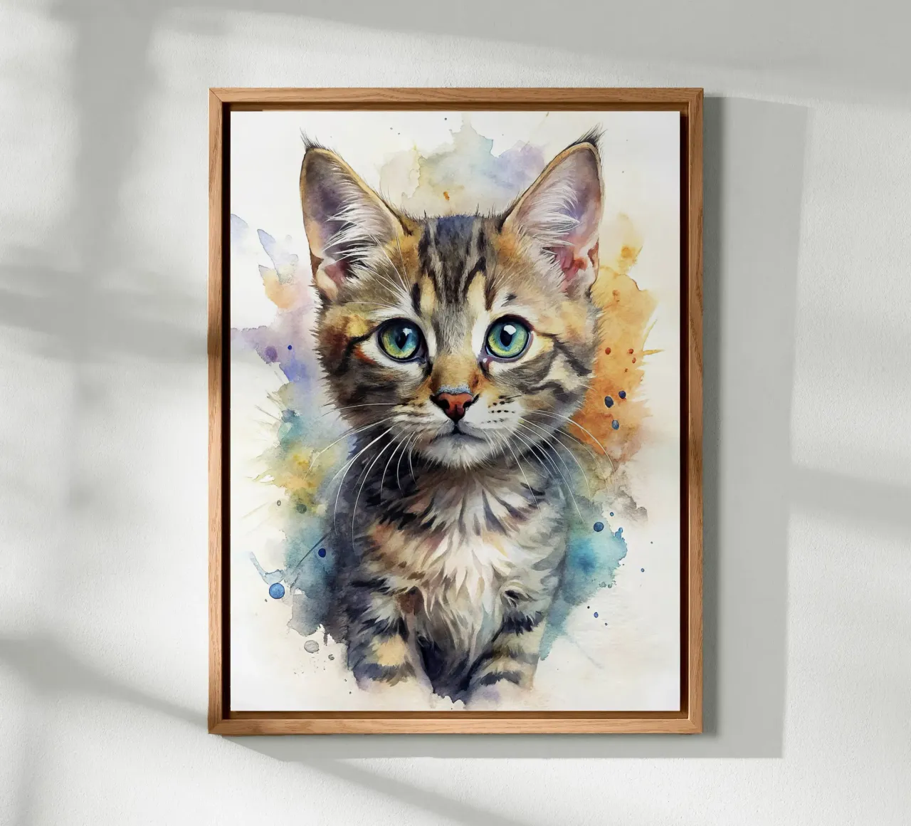 Gattino in acquerello alluminio dibond da 🎁 NOBELART