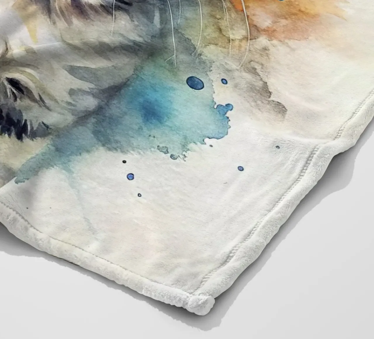 Gattino in acquerello coperta in pile da 🎁 NOBELART